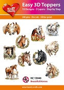 HEARTY CRAFTS EASY 3D TOPPERS BEAUTIFUL HORSES - HC13940