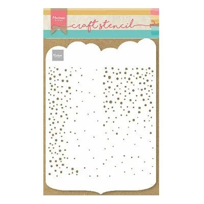 NELLIES MIXED MEDIA STENCIL A4 SLIMLINE DOTS- PS8081