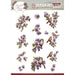 AMY DESIGN GRACEFUL FLOWERS 3D PUSH OUT BIRDS AND BERRIES - SB10624