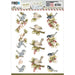 PRECIOUS MARIEKE 3D PUSH OUTBIRDS BERRIES RASPBERRIE - SB10707