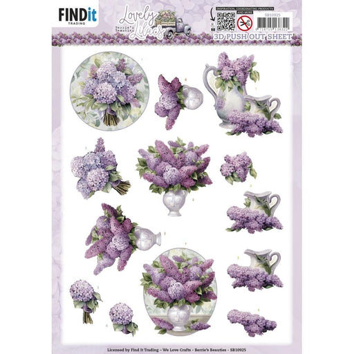 LOVELY LILAC 3 D PUSH OUT BOUQETS -SB10925