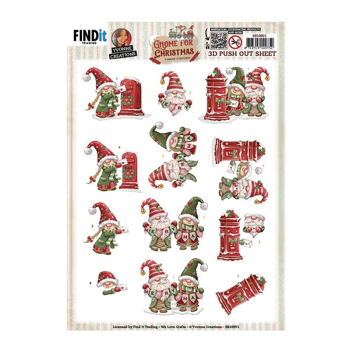 FIND IT YVONNE CREATIONS GNOME FOR CHRSITMAS LETTER - SB10951