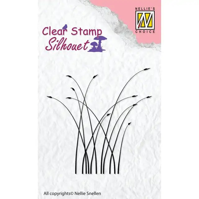 NELLIE'S CHOICE CLEAR STAMP GRASS- SIL032