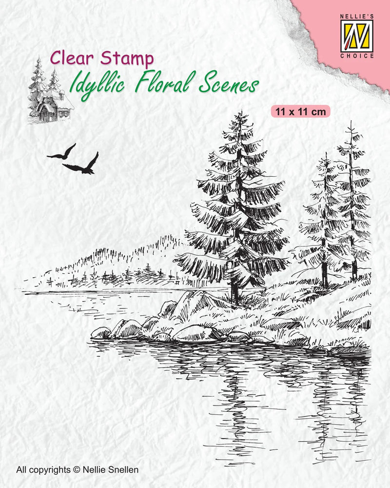 NELLIE'S CHOICE CLEAR STAMP WINTER WATER EDGE- IFS025