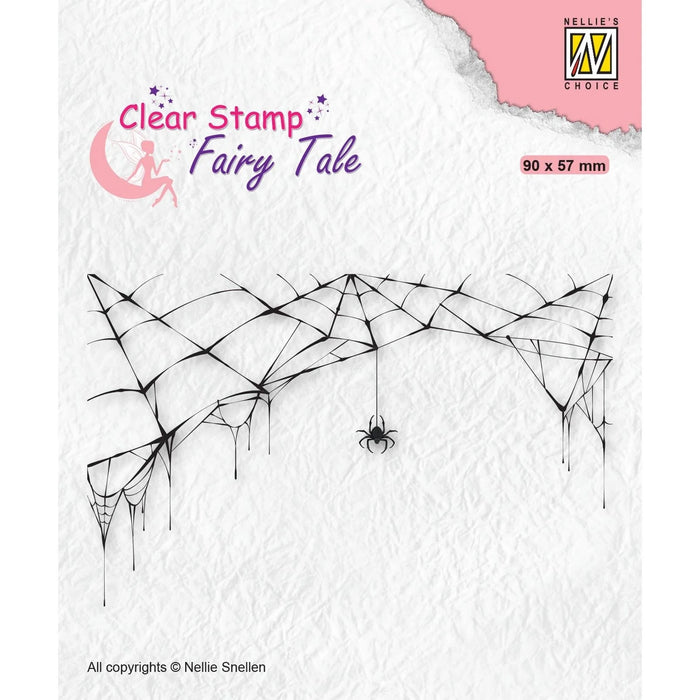 NELLIE'S CHOICE CLEAR STAMP FAIRY TALE SPIDER AND WEB- FTCS024