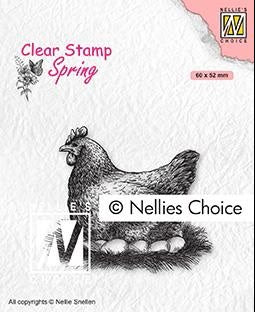 NELLIE'S CHOICE CLEAR STAMP MOTHER HEN - SPCS019