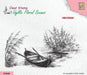 NELLIE'S CHOICE CLEAR STAMP LAKE WITH ROWING BOAT- IFS050