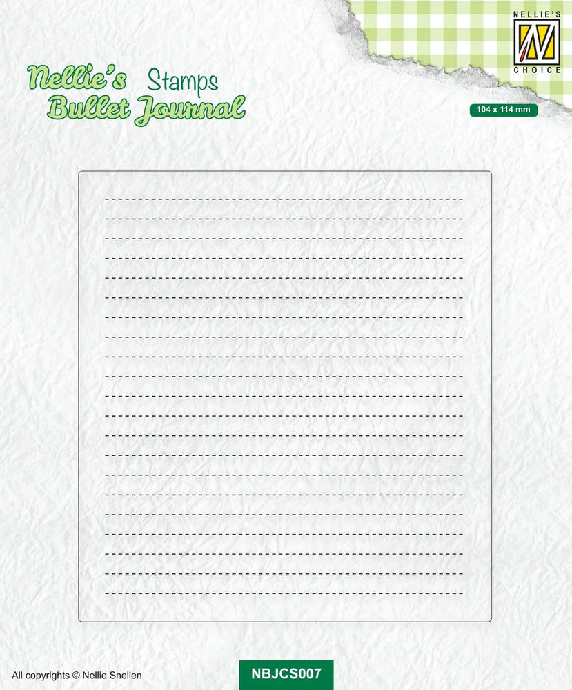 NELLIE'S CHOICE CLEAR STAMP BASIC NOTEPAGE LAYOUT- NBJCS007