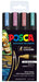 POSCA PAINT MARKER PC5 ASSORTED 4 PKT METALLIC - PC5MMET4P