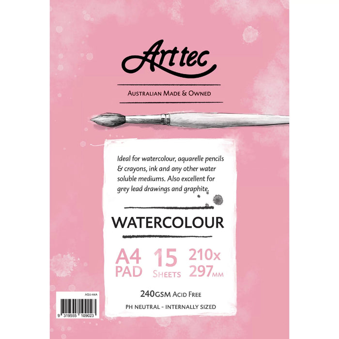 ARTTEC WATERCOLOUR PAD A4- AQU-A4A