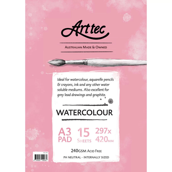 ARTTEC WATERCOLOUR PAD A3- AQU-A3A