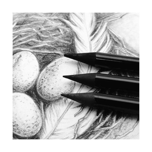 MONT MARTE WOODLESS CHARCOAL PENCILS 3PC - MPN0045