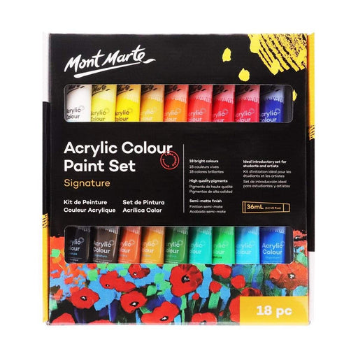 MM ACRYLIC PAINT SET 18PC - MSCH1836