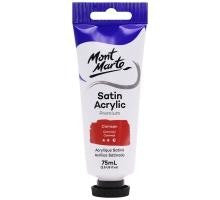 MM SATIN ACRYLIC 75ML PAINT CRIMSON - PMSA7510