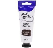 MM SATIN ACRYLIC 75ML PAINT BURNT UMBER - PMSA7527