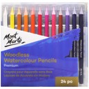 MM WOODLESS WATERCOLOUR PENCILS 24PC - BPN0002