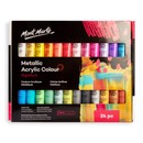 MM METALLIC ACRYLIC COLOUR 24PC - PMMT2436