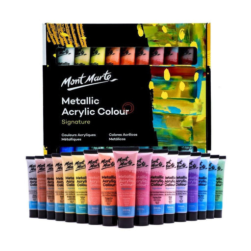 MM METALLIC ACRYLIC COLOUR 36PC - PMMT3636