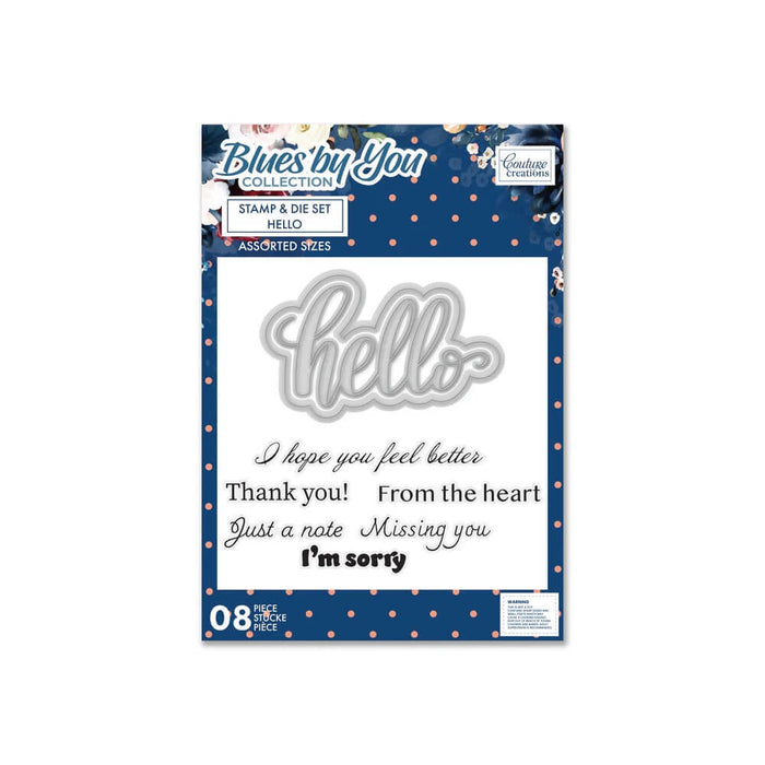 COUTURE CREATIONS STAMP AND DIE HELLO -  CO729234