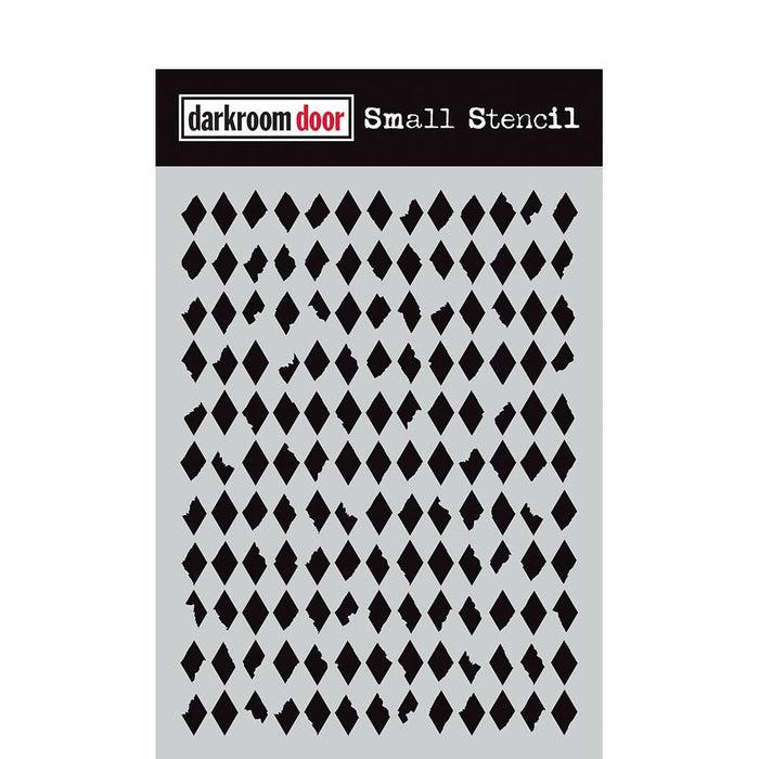 DARKROOM DOOR SMALL STENCIL 4.5X 6 INCH DIAMONDS - DDSS024