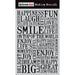 DARKROOM DOOR MEDIUM STENCIL 9 X 6 INCH SMILE - DDMS009