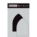 DARKROOM DOOR SMALL STENCIL 4.5X 6 INCH GOTHIC ARCH SET - DDSS053