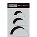 DARKROOM DOOR SMALL STENCIL 4.5X 6 INCH SEMICIRCLES SET - DDSS056