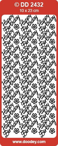 STICKER HAPPY BIRTHDAY SILVER - DD2432S