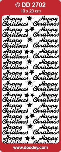 STICKER HAPPY CHRISTMAS SILVER - DD2702S