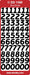 CRAFT STICKERS LARGE NUMBERS WHITE - DD1568W