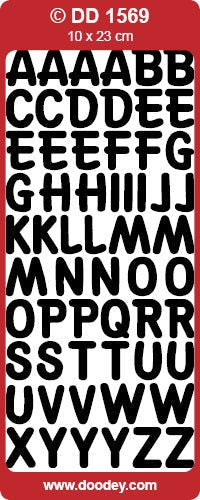 CRAFT STICKER LARGE ABC SILVER - DD1569S