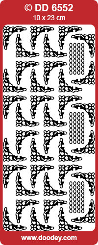 STICKER FRAMES CORNERS CHAIN FINE GOLD - DD6552G