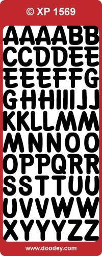 CRAFT STICKERS ABC LARGE TRANS/GOLD - XP1569TP/G