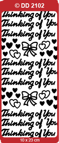 CRAFT STICKER THINKING OF YOU GOLD - DD2102G