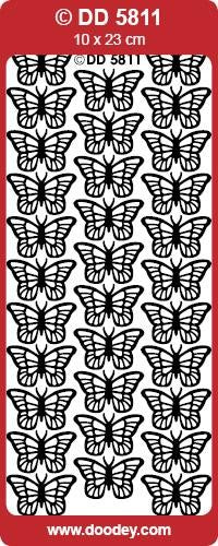 STICKER BUTTERFLIES BLACK - DD5811BL