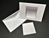 WHITE MEDIUM SQUARE CUTOUT 3 PANEL CARDS & ENV - MS1 BULK