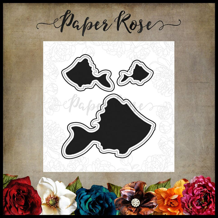 PAPER ROSE DIE  FISH TRIO