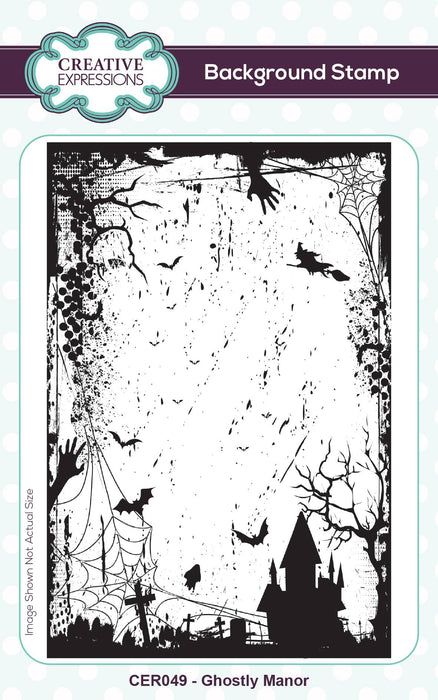 CREATIVE EXPRES DESIGNER BACKGROUND STAMP GHOSTLY MANOR - CER049