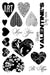 IMPRESSION OBSESSION  CLEAR STAMP VALENTINE HEARTS