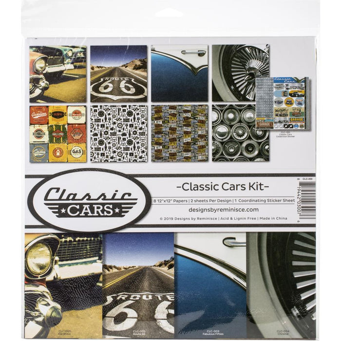 CLASSIC CARS KIT 12 X 12 PAPER PACK - CLC-200