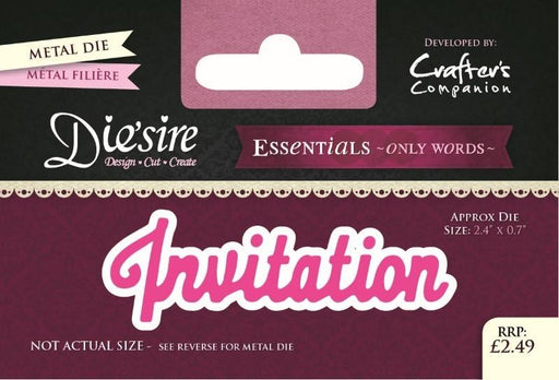 DIESIRE ESSENTIALS ON WORDS DIE INVITATION