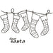 WOODWARE  CLEAR STAMPS  STOCKINGS IN A ROW