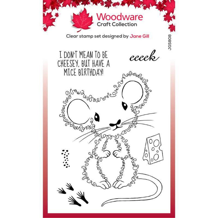 WOODWARE CLEAR SINGLES FUZZIE FRIENDS MAISIE THE MOUSE 4 IN - JGS808