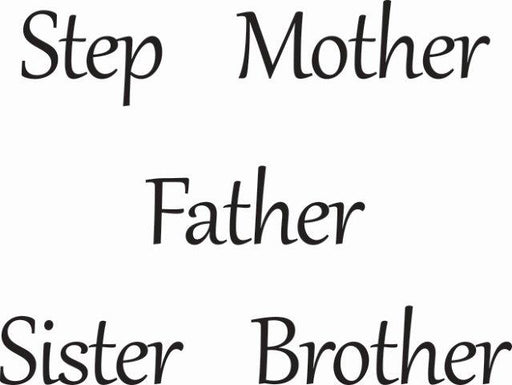 WOODWARE  CLEAR STAMPS  STEP MOTHER FATHER SISTER BROTHER