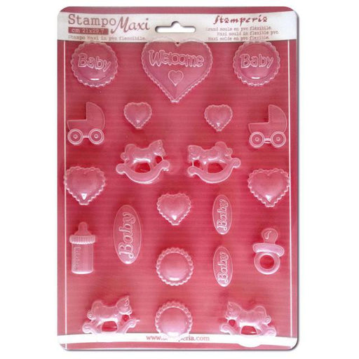 STAMPERIA SOFT MOULDS A4  BABY MOTIFS