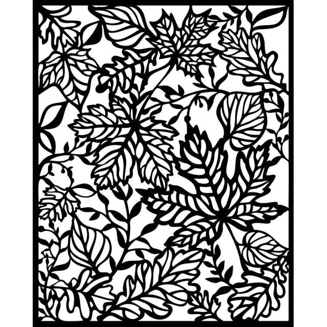 STAMPERIA STENCIL 20CM X 25CM- MAGIC FOREST LEAVES - KSTD129