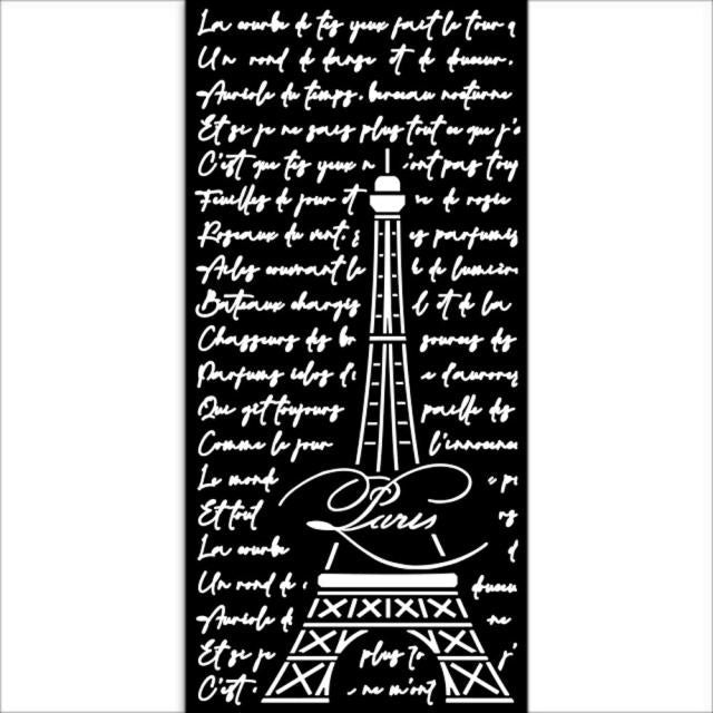 STAMPERIA STENCIL 12CM X 25CM-TOUR EIFFEL - KSTDL80