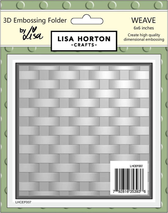 WEAVE 6X6 3D EMBOSSING FOLDER - LHCEF007