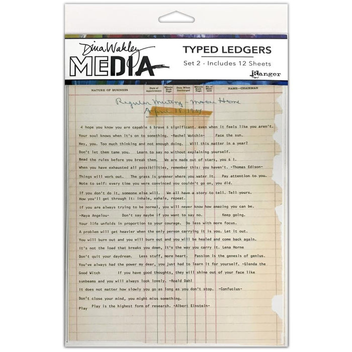 DINA WAKLEY MEDIA TYPED LEDGERS SET 2 - MDA79040