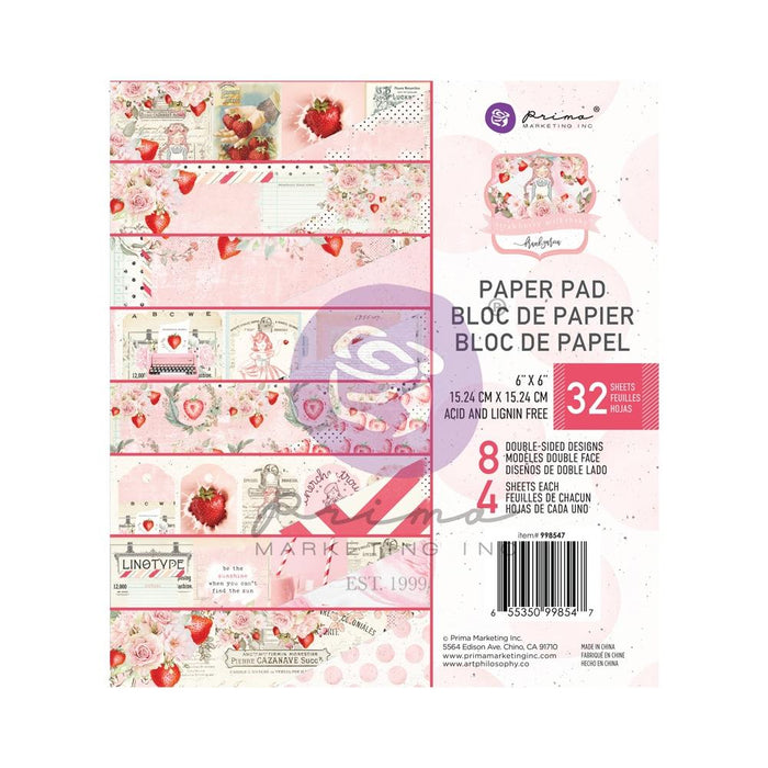 PRIMA STRAWBERRY MILKSHAKE COLLECTION 6 X 6 PAPER PAD - P998547